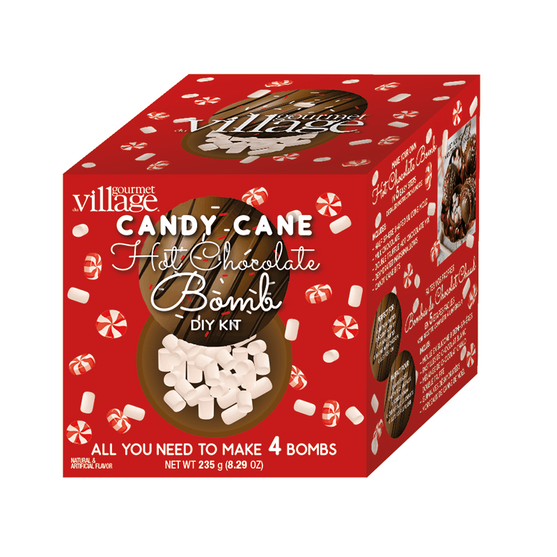 Gourmet Village Candy Cane Hot Chocolate Bomb